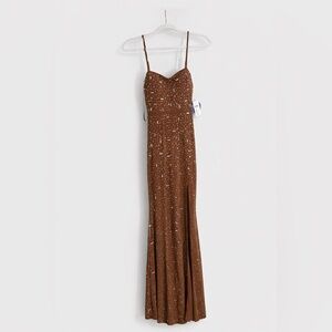 Elegant Brown Evening Dress from Windsor Size XS New With Tag